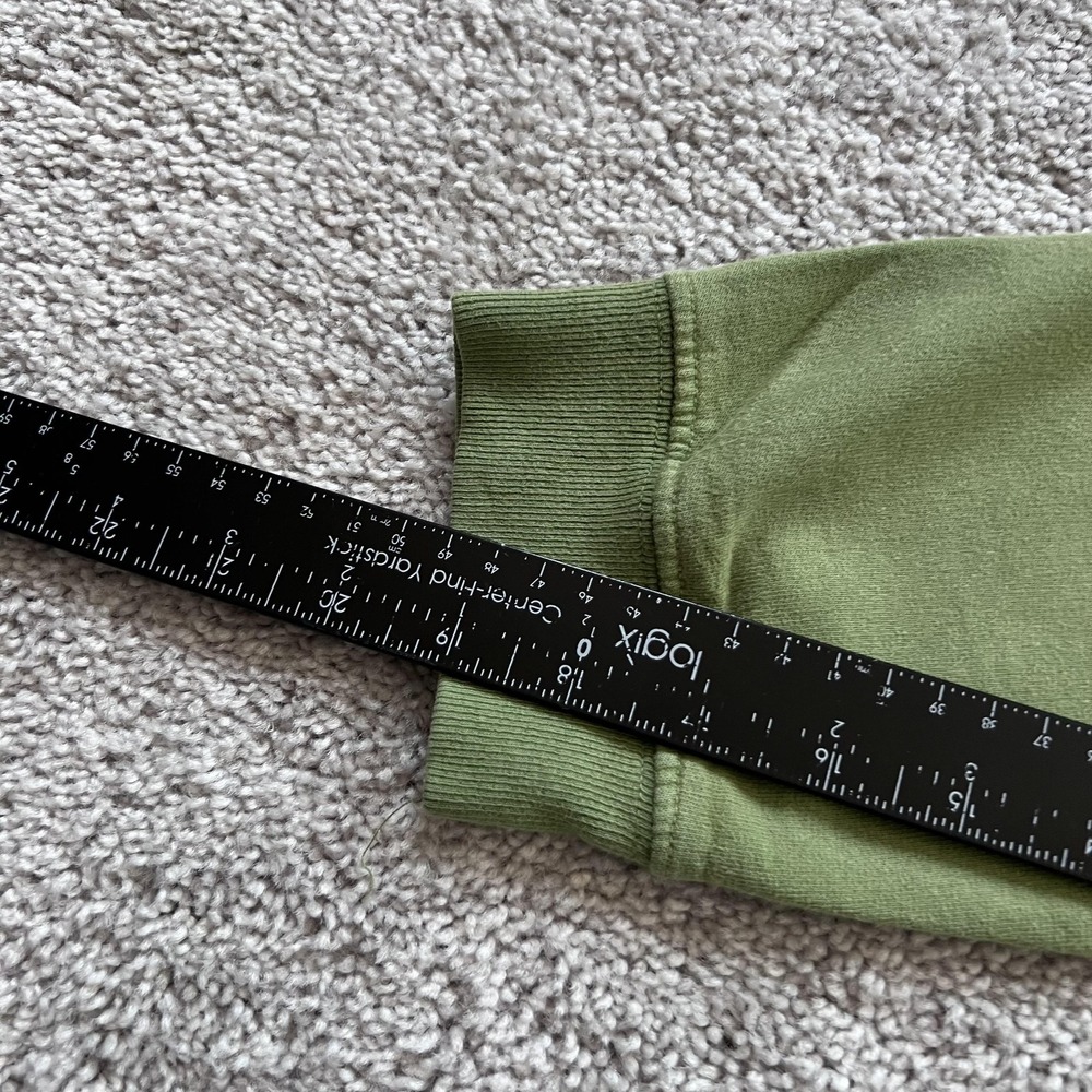 Clare V Tiger Graphic Sweatshirt Womens XL Green Terry Raglan Crewneck Pullover - Picture 15 of 15